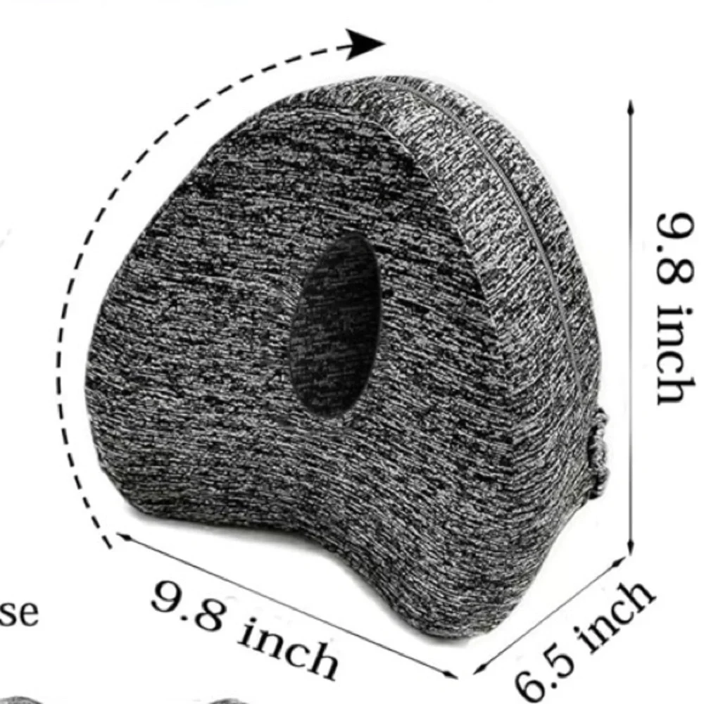 Gray Heather Leg pillow;knee pillow  for leg pain, knee pain, back pain relief.
